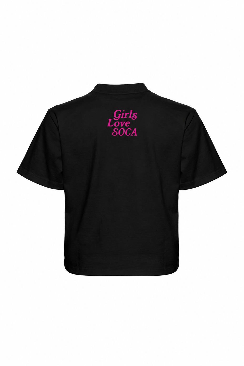 Girls Love Soca Boxy Crop (Black)