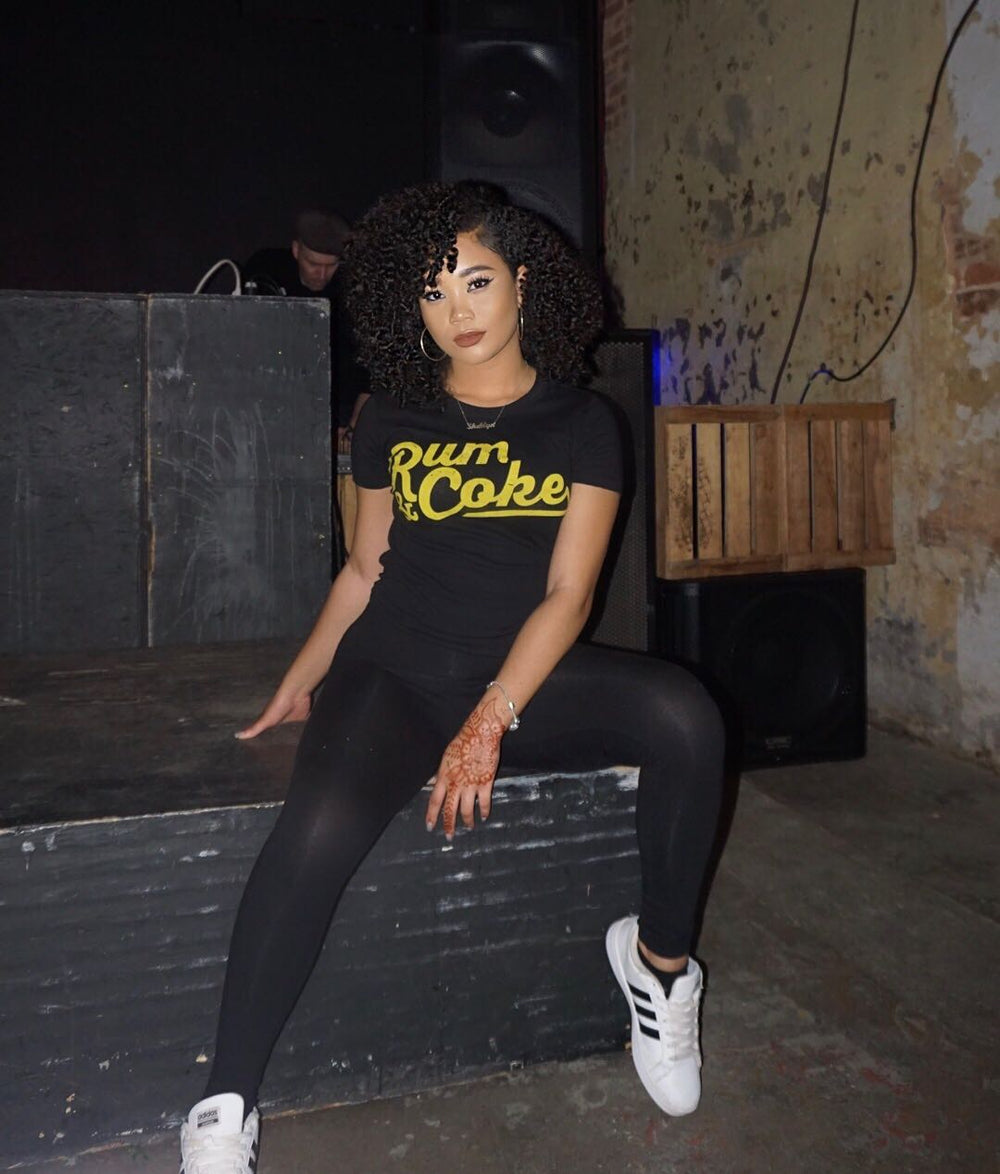 Rum & Coke Black Boxy Crop