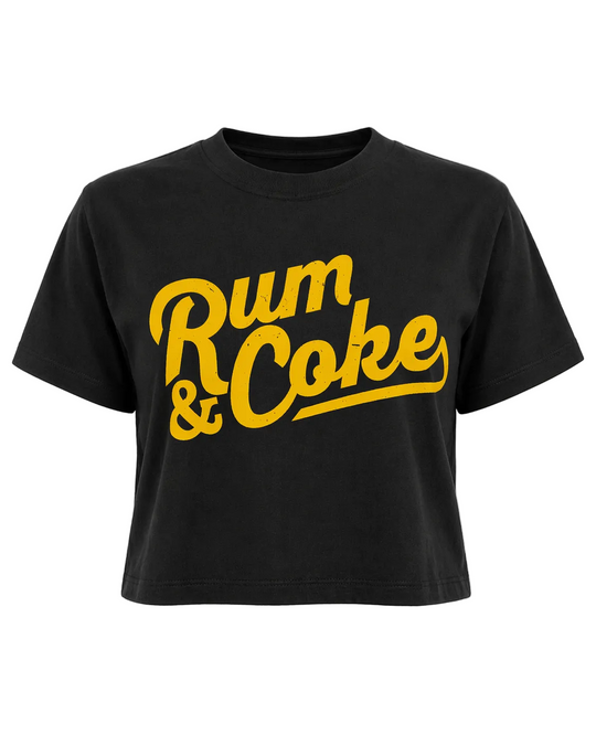 Rum &amp; Coke Black Boxy Crop