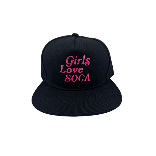 Girls Love Soca Black Snapback Hat