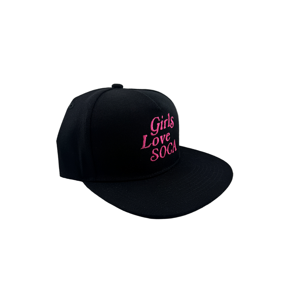 Girls Love Soca Black Snapback Hat