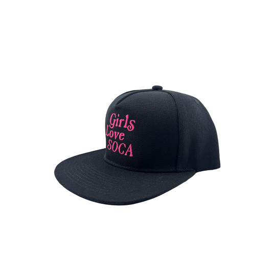Girls Love Soca Black Snapback Hat
