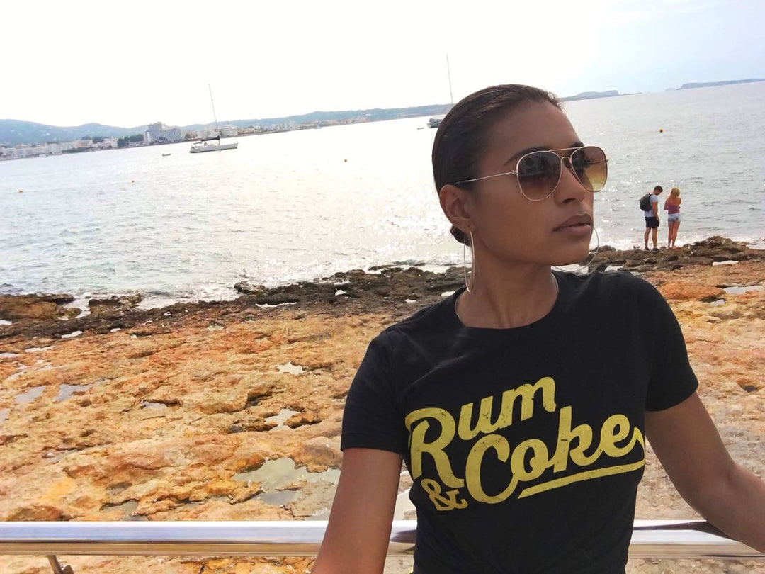 Rum &amp; Coke Black Boxy Crop
